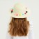 Hat with bombs for Minaku girl, size 50, white color