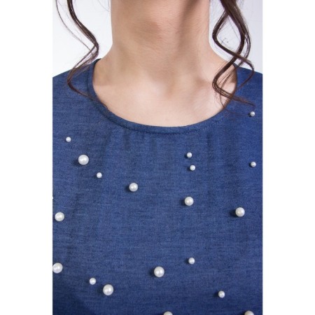 Female blouse, size 42, blue color-3
