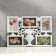 Photo frame plastic in 5 photos 10x15 cm "Vase with flowers" white 31x46 cm