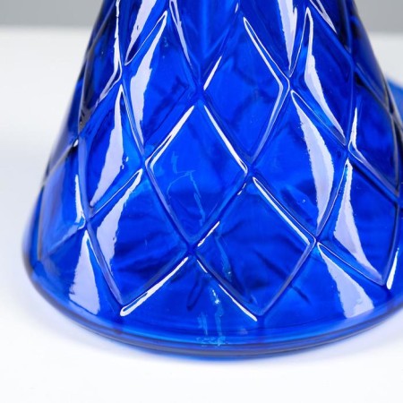 Hookah "Mayala", 52 cm, 1 tube, blue flask, black mine-4