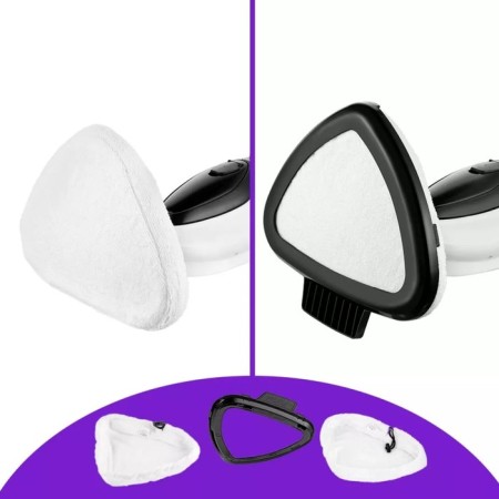 Steam mop KitFort KT-1043, 1500 W, 350 ml, cord 8 m, black and white-3