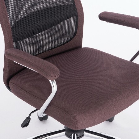 Office armchair Brabix "Flight ex-540", chrome, fabric, mesh, brown-6