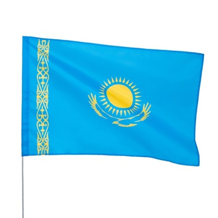 Flag of Kazakhstan, 90 x 135 cm, polyester silk, without a pole-2