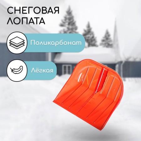 Polycarbonate shovels, 430 × 420 mm, without a plank, with a calf under the stalk, mix
