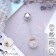 Pin "Magic Ball", 7.7 cm, white color in silver