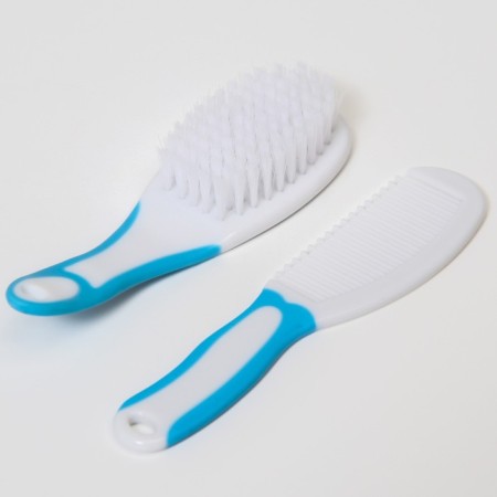 A childcare kit, 6 items: a children's comb, a brush, a knife with a cover, safe scissors with a cap, for a boy-3
