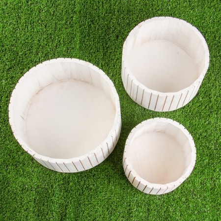Set of wooden pots, round 23x17x11cm-3