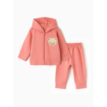 Costume: sweatshirt and pants crumb I Teddy Bear, height 80-86 cm, pink