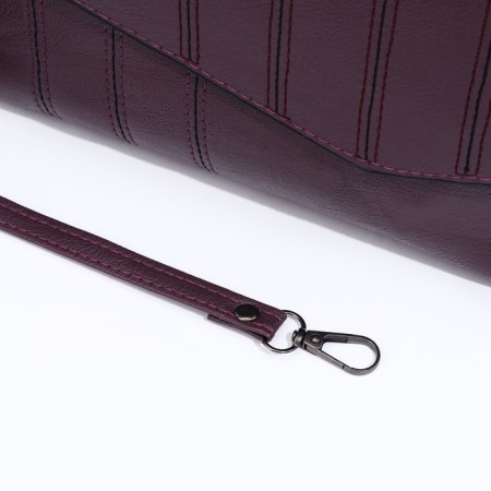 Magneta bag, long belt, purple color-6