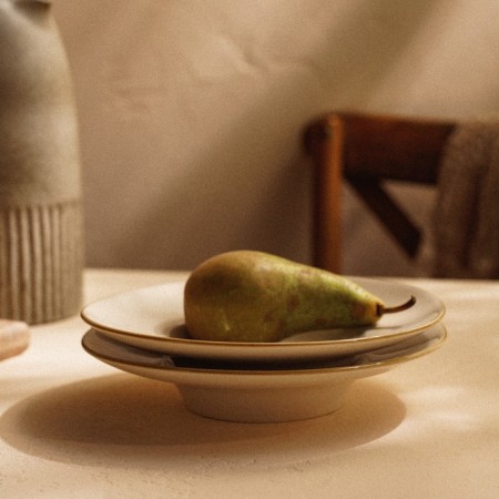 A set of plates for paste SL Home "Leggero", d = 21 cm, beige color-5