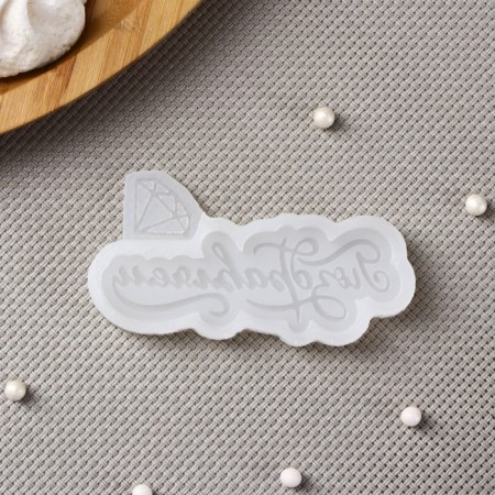 Silicone Mold "Congratulations", 8 × 4 cm, transparent color-1