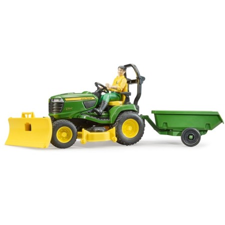 Game set of John Deere tractor with a trailer and figure-1