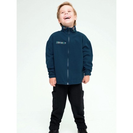 Sweatshirt for boys, height 110 cm, dark blue color-10
