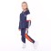 Children's costume (sweatshirt/pants), dark blue color, height 98-104 cm