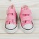 Velcro doll sneakers, sole length 7 cm, pink color