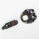 Decorative fastener, 8.5 × 4.4 cm, black/gray color