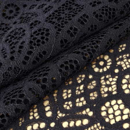Lace elastic fabric, 240 mm × 2.7 ± 0.5 m, black color-1