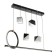 Bayerlux chandelier 2676/6 LED 126W 3000-6000K black 76x27 cm