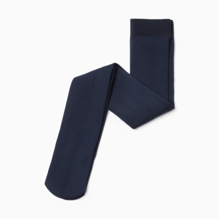 Pantyhose children's microfibers with fleece inside, dark blue color, height 116-122 cm (6-7 years)