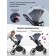 Stroller 3 in 1 Farfello Baby Shell BBS-004, Gray color