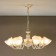 Suspended chandelier Citilux "Latur" CL413270, 46x33 cm, 7x75W, E27, white color