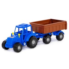 Tractor with trailer No. 1, blue color (in a net)