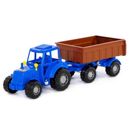 Tractor with trailer No. 1, blue color (in a net)