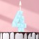 Candle for the cake "ice", the number "4, blue