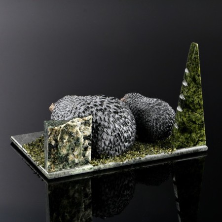Souvenir "Hedgehog", 10x15x6 cm, coil, gypsum-2