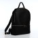 Women's backpack made of artificial leather with lightning, 2 pockets, black color