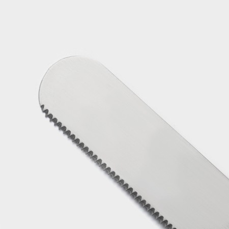 Biscuit knife small teeth Konfinetta, working surface 30 cm, wooden handle-2