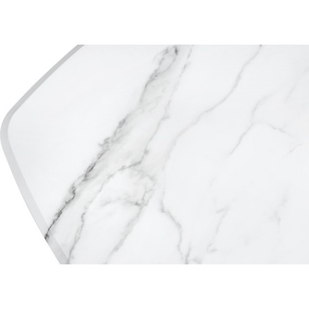 Coffee table lois marble white/oak Votan metal, black 80x80x46 cm-3