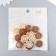 Buttons wood for creativity 2 punctures "Flower of bubbles" set 20 pcs 1.8x1.8x0.3 cm mix