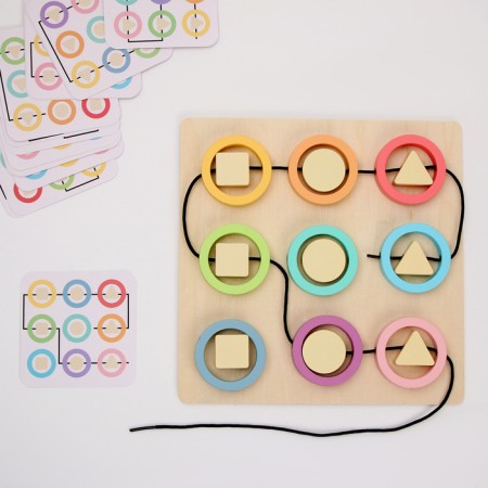 Developing game "Funny lace" 22.5 × 22.5 × 1 cm-3