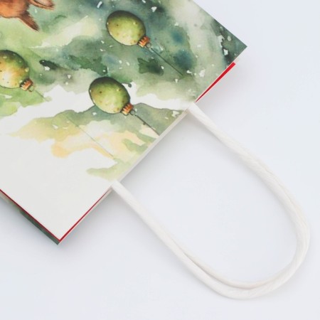 New Year. Package Paper Gift New Year craft "Proteins" 15 x 21 x 8 cm.-2