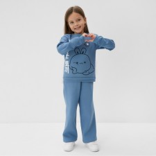 Children's costume with the basis (sweatshirt, trousers) KAFTAN Rabbit R.38 (146-152), blue