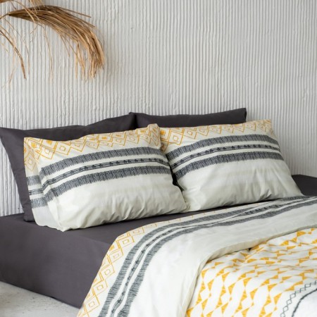 Set of pillowcases "Vent", size 50x70 cm, yellow color, 2 pcs