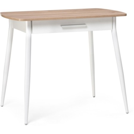 Wooden Revari table Metal, Eureka/White 60x90x76 cm