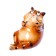 Souvenir Polystone Lac "Red Cat Silent" 9.2x7x11.5 cm