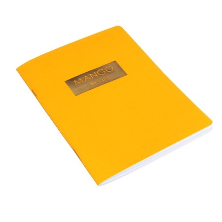 Notepad A5-, 48 sheets, Mango, covered cardboard, lamination soft-Touch, foil embossing, block 60g/m2-1