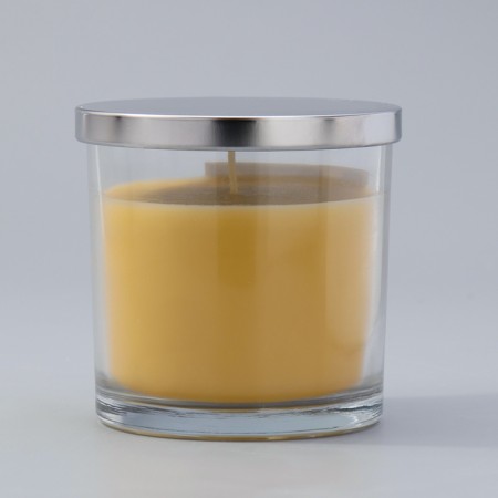 Aromatic giant in a glass "Vanilla cake", soy wax, 10x10 cm-4