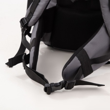 Tourist backpack, TAIF, 70 l, cord department, external pocket, 2 side pockets, gray/red color-4