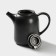 Keramic tea lift set, 6 items: kettle 1 l, 4 circles 250 ml, tray 33 × 20 cm, black color black