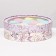 Box for Makarun tube with the window "Flowers", beige-violet, 20 x 6 cm