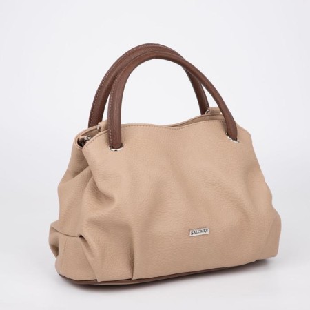 Bag-tout on lightning, beige color