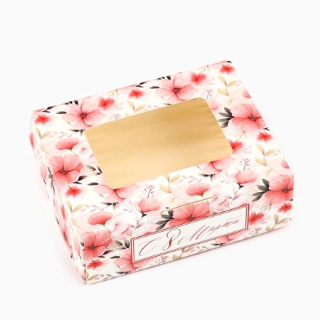 Folding box “From March 8!”, 10 x 8 x 3.5 cm