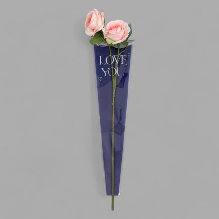 Packet stoop for flowers, "I love you", 12.5+4x45 cm, blue-1