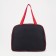 Sports bag with lightning, without lining, external pocket, black/red color