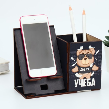 Organizer for the office with a stand for the phone "Study"-1