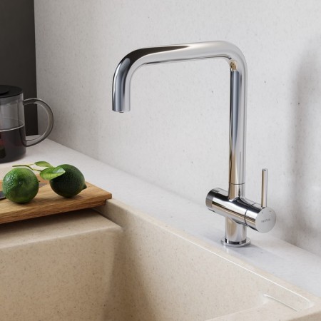 Santek and Tesio kitchen mixer with a filter connection, chrome-1